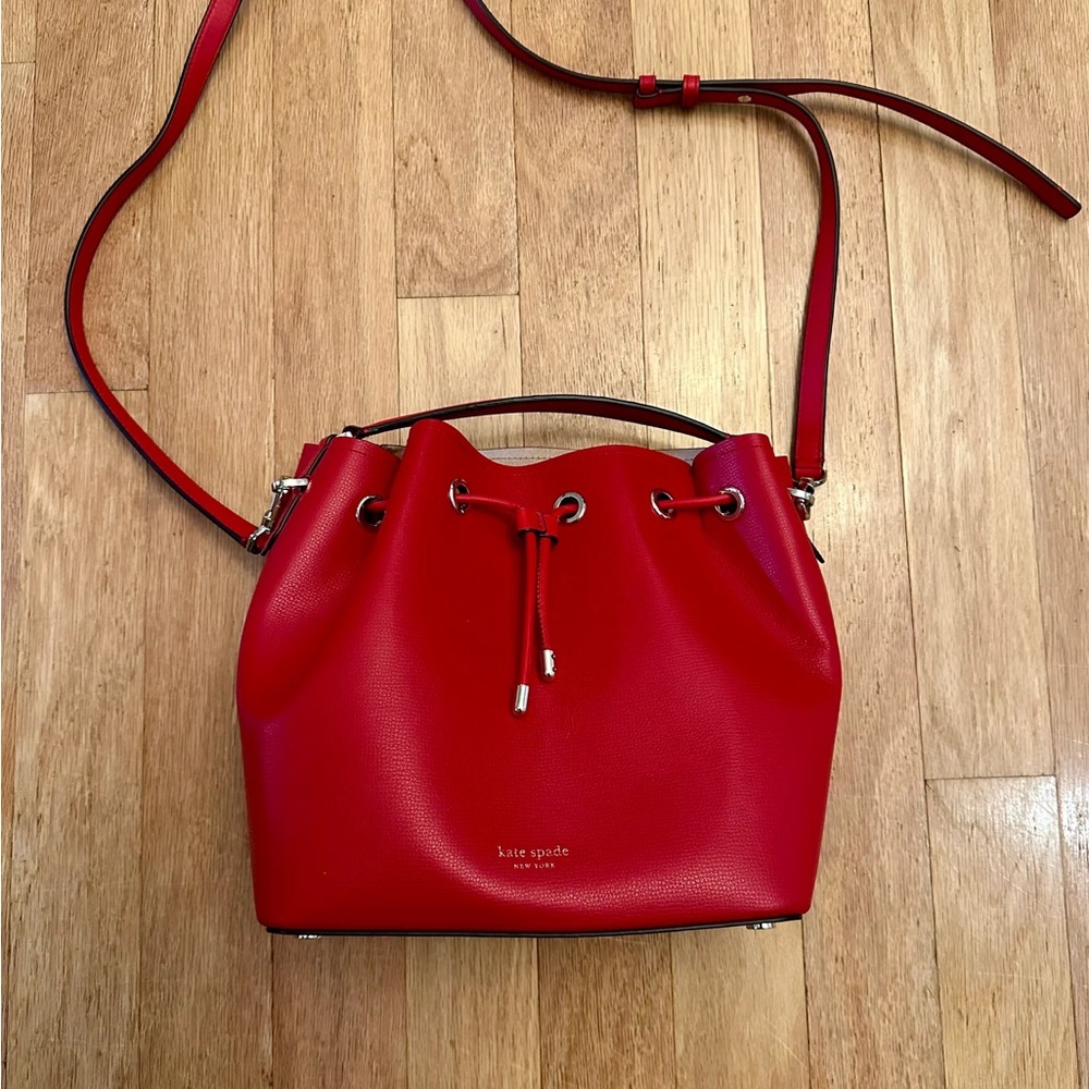 Kate Spade Cherry Red Bucket Bag